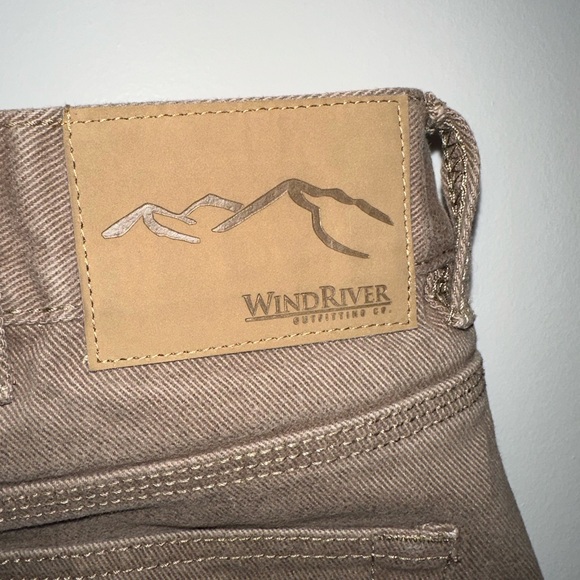 Men’s WindRiver Brown Denim Pants - Picture 4 of 4
